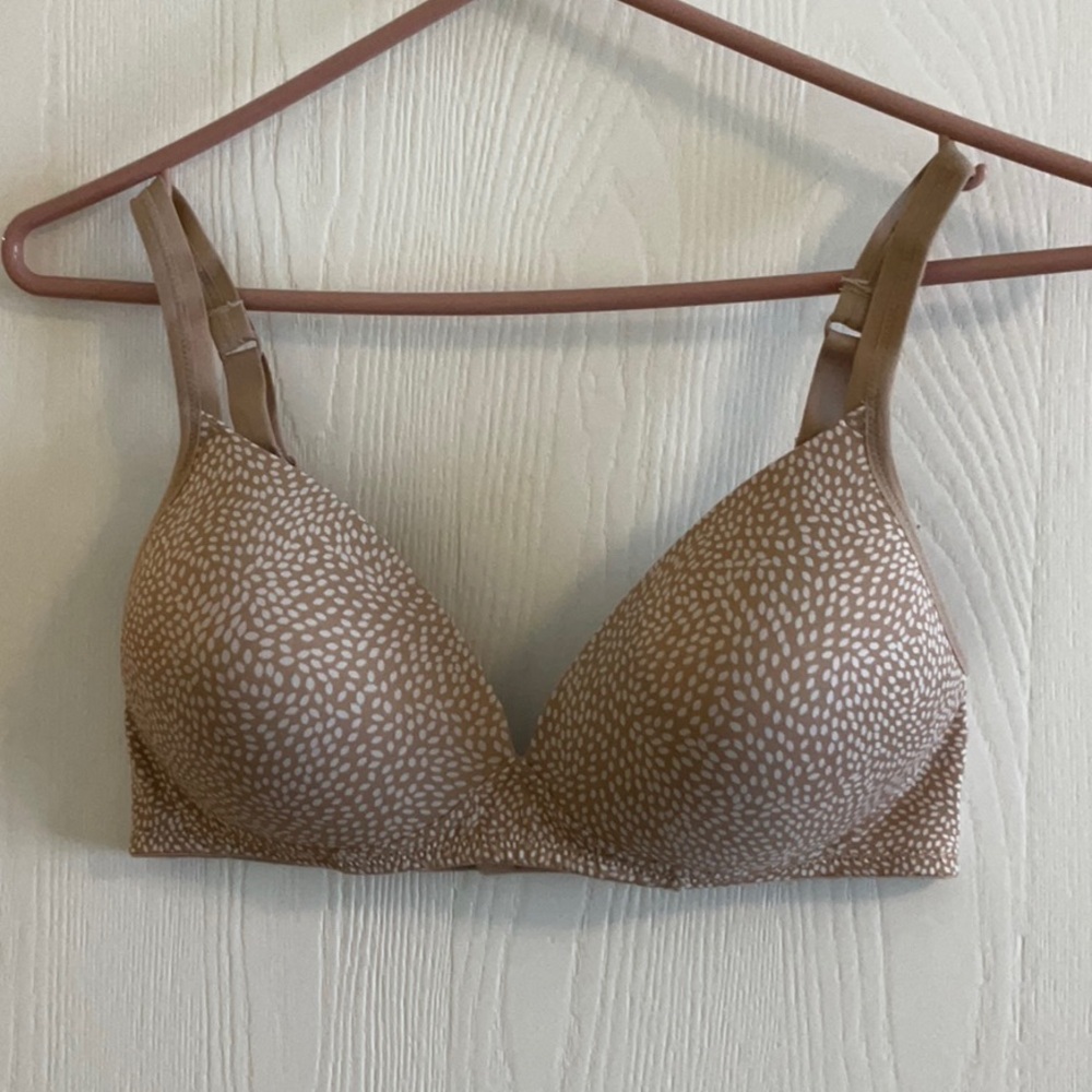 Warner’s Wireless Brown Patterned Bra